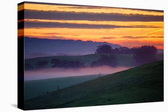 Colorful Sunrise and Clouds in the Petaluma Hills-null-Stretched Canvas
