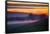 Colorful Sunrise and Clouds in the Petaluma Hills-null-Framed Stretched Canvas