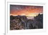 Colorful Sunrise over the Ridges of the Pale of the Balconies, Pala Group-ClickAlps-Framed Photographic Print