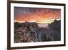 Colorful Sunrise over the Ridges of the Pale of the Balconies, Pala Group-ClickAlps-Framed Photographic Print