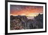 Colorful Sunrise over the Ridges of the Pale of the Balconies, Pala Group-ClickAlps-Framed Photographic Print