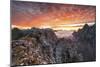 Colorful Sunrise over the Ridges of the Pale of the Balconies, Pala Group-ClickAlps-Mounted Photographic Print