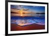 Colorful Sunrise with a Breaking Wave-West Coast Scapes-Framed Photographic Print