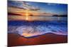 Colorful Sunrise with a Breaking Wave-West Coast Scapes-Mounted Photographic Print
