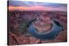 Colorful Sunset at Horseshoe Bend - Page, Arizona-Vincent James-Stretched Canvas