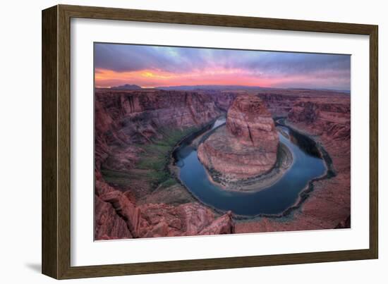 Colorful Sunset at Horseshoe Bend - Page, Arizona-Vincent James-Framed Photographic Print