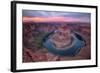 Colorful Sunset at Horseshoe Bend - Page, Arizona-Vincent James-Framed Photographic Print