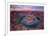 Colorful Sunset at Horseshoe Bend - Page, Arizona-Vincent James-Framed Photographic Print