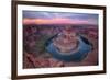 Colorful Sunset at Horseshoe Bend - Page, Arizona-Vincent James-Framed Photographic Print