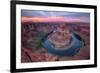 Colorful Sunset at Horseshoe Bend - Page, Arizona-Vincent James-Framed Photographic Print