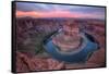 Colorful Sunset at Horseshoe Bend - Page, Arizona-Vincent James-Framed Stretched Canvas