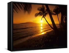 Colorful Sunset in a Tropical Paradise, Maui Hawaii, USA-Jerry Ginsberg-Framed Stretched Canvas