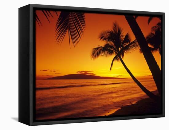 Colorful Sunset in a Tropical Paradise, Maui Hawaii, USA-Jerry Ginsberg-Framed Stretched Canvas