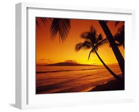 Colorful Sunset in a Tropical Paradise, Maui Hawaii, USA-Jerry Ginsberg-Framed Photographic Print