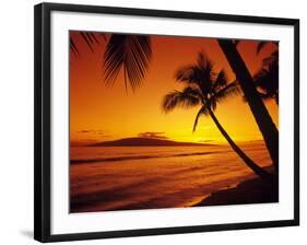 Colorful Sunset in a Tropical Paradise, Maui Hawaii, USA-Jerry Ginsberg-Framed Photographic Print