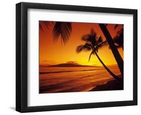 Colorful Sunset in a Tropical Paradise, Maui Hawaii, USA-Jerry Ginsberg-Framed Photographic Print