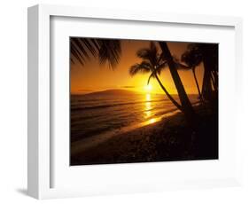 Colorful Sunset in a Tropical Paradise, Maui Hawaii, USA-Jerry Ginsberg-Framed Photographic Print