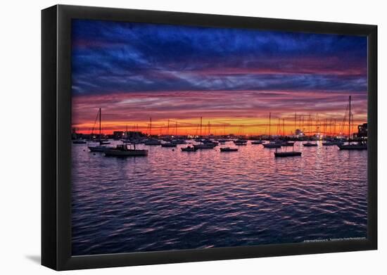 Colorful Sunset Newport Rhode Island-null-Framed Poster