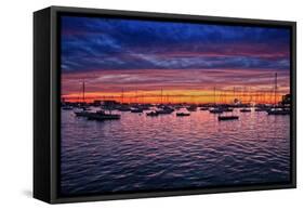 Colorful Sunset Newport Rhode Island-null-Framed Stretched Canvas