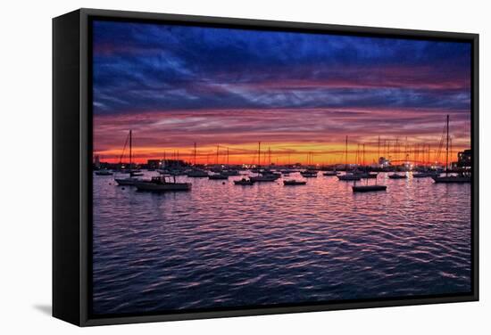 Colorful Sunset Newport Rhode Island-null-Framed Stretched Canvas