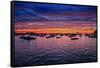 Colorful Sunset Newport Rhode Island-null-Framed Stretched Canvas