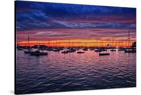 Colorful Sunset Newport Rhode Island-null-Stretched Canvas