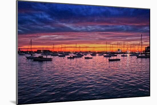 Colorful Sunset Newport Rhode Island-null-Mounted Photo