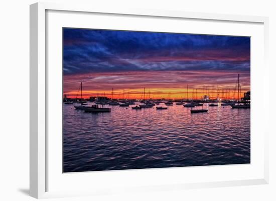 Colorful Sunset Newport Rhode Island-null-Framed Photo