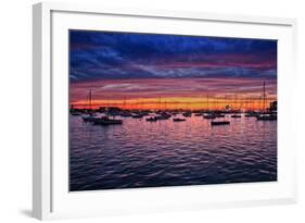 Colorful Sunset Newport Rhode Island-null-Framed Photo