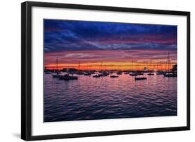 Colorful Sunset Newport Rhode Island-null-Framed Photo