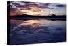 Colorful Sunset on Bonneville Salt Flats, Utah-Adam Barker-Stretched Canvas