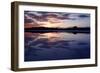 Colorful Sunset on Bonneville Salt Flats, Utah-Adam Barker-Framed Photographic Print