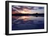 Colorful Sunset on Bonneville Salt Flats, Utah-Adam Barker-Framed Photographic Print