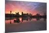 Colorful Sunset over Portland Downtown Waterfront-jpldesigns-Mounted Photographic Print