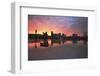 Colorful Sunset over Portland Downtown Waterfront-jpldesigns-Framed Photographic Print