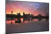 Colorful Sunset over Portland Downtown Waterfront-jpldesigns-Mounted Photographic Print