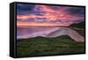 Colorful Sunset over the Beach in Rhossili on the Gower Peninsula, Wales, United Kingdom-Frances Gallogly-Framed Stretched Canvas