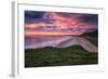 Colorful Sunset over the Beach in Rhossili on the Gower Peninsula, Wales, United Kingdom-Frances Gallogly-Framed Photographic Print