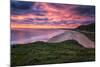 Colorful Sunset over the Beach in Rhossili on the Gower Peninsula, Wales, United Kingdom-Frances Gallogly-Mounted Photographic Print