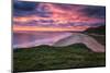 Colorful Sunset over the Beach in Rhossili on the Gower Peninsula, Wales, United Kingdom-Frances Gallogly-Mounted Photographic Print