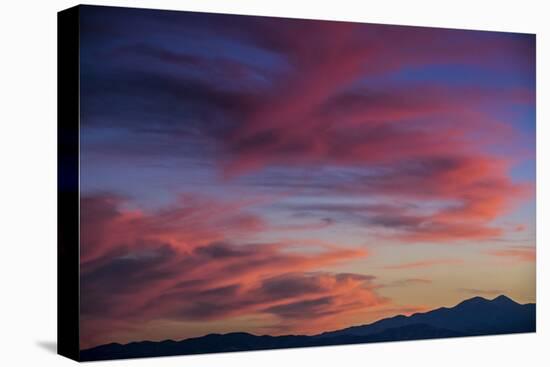 Colorful Sunset Scenic over the Oquirrh Mountains in Utah-Howie Garber-Stretched Canvas