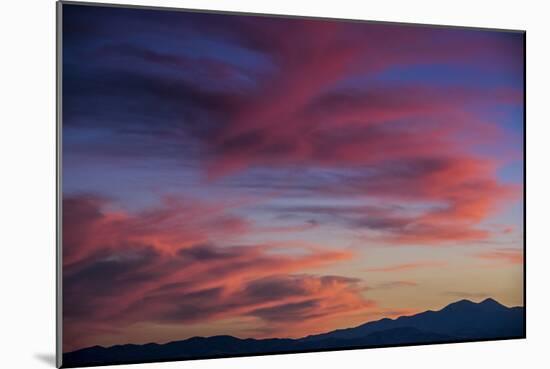 Colorful Sunset Scenic over the Oquirrh Mountains in Utah-Howie Garber-Mounted Photographic Print