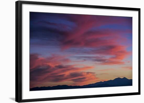 Colorful Sunset Scenic over the Oquirrh Mountains in Utah-Howie Garber-Framed Photographic Print