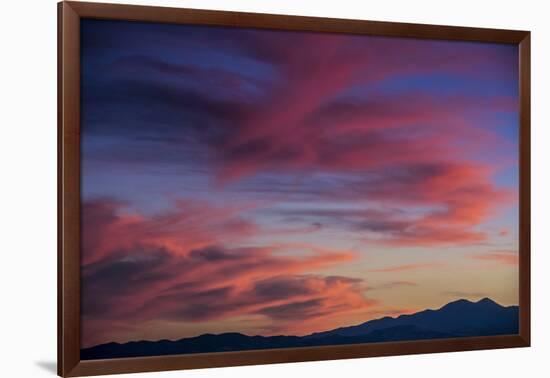 Colorful Sunset Scenic over the Oquirrh Mountains in Utah-Howie Garber-Framed Photographic Print