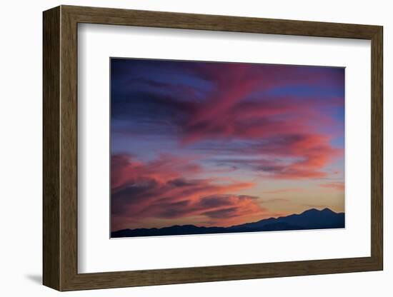 Colorful Sunset Scenic over the Oquirrh Mountains in Utah-Howie Garber-Framed Photographic Print