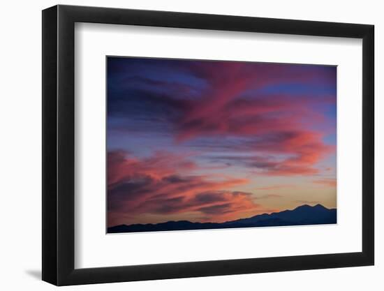 Colorful Sunset Scenic over the Oquirrh Mountains in Utah-Howie Garber-Framed Photographic Print