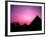 Colorful Sunset Silhouetting Men and Camels at the Great Pyramids of Giza, Egypt-Bill Bachmann-Framed Photographic Print