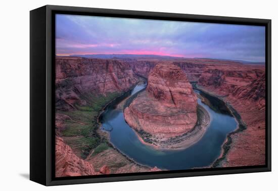 Colorful Sunset Sky at Horseshoe Bend, Page, Arizona-Vincent James-Framed Stretched Canvas