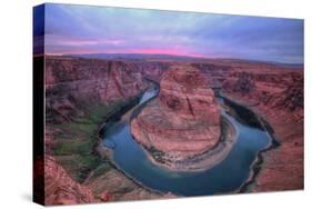 Colorful Sunset Sky at Horseshoe Bend, Page, Arizona-Vincent James-Stretched Canvas