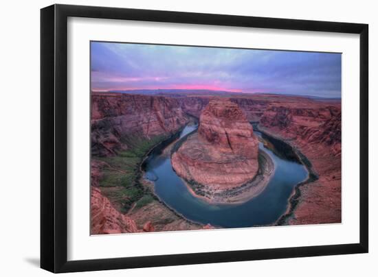 Colorful Sunset Sky at Horseshoe Bend, Page, Arizona-Vincent James-Framed Photographic Print